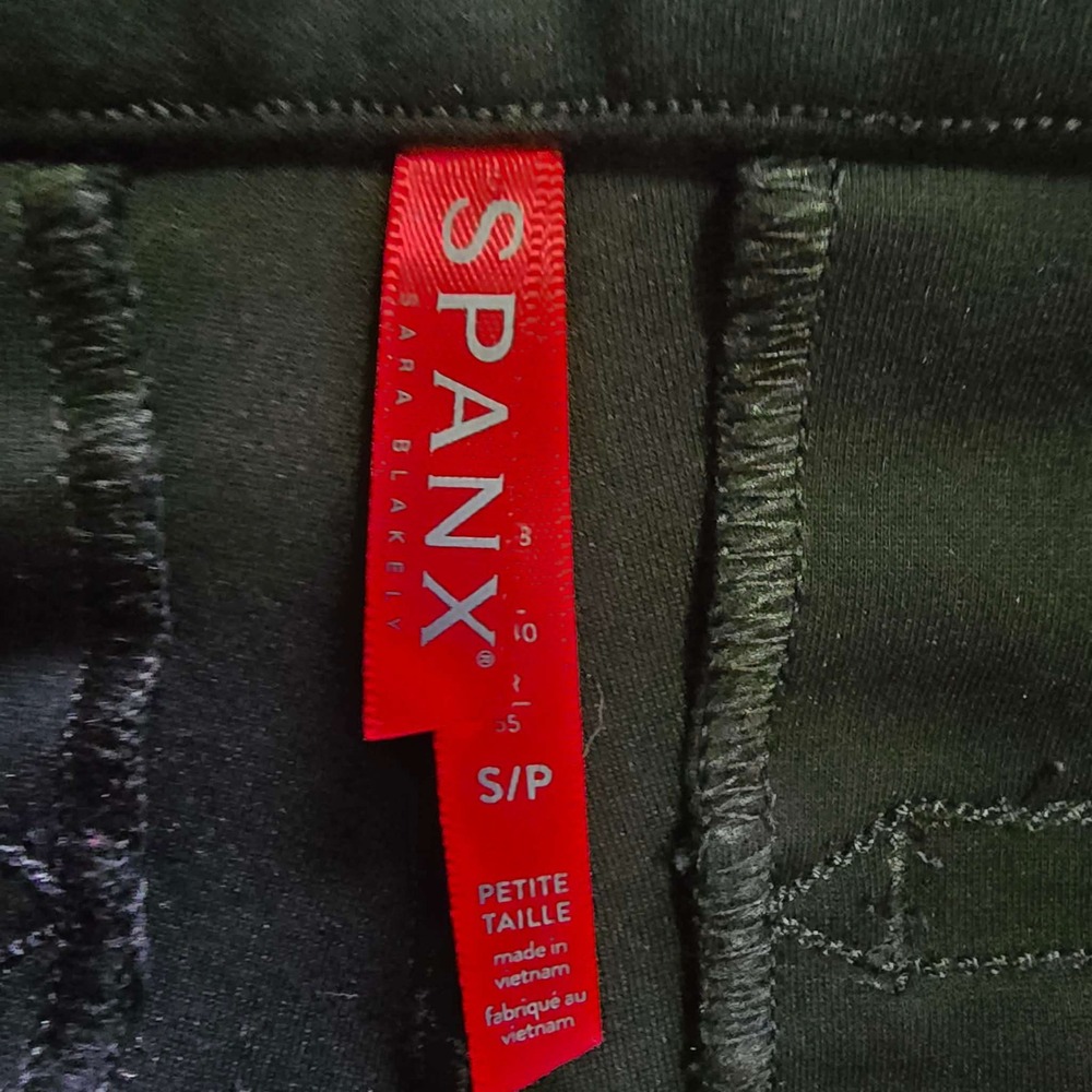 Spanx The Perfect Pant Slim Ankle Black Ponte Pull On Trousers Womens Small P - Picture 5 of 7
